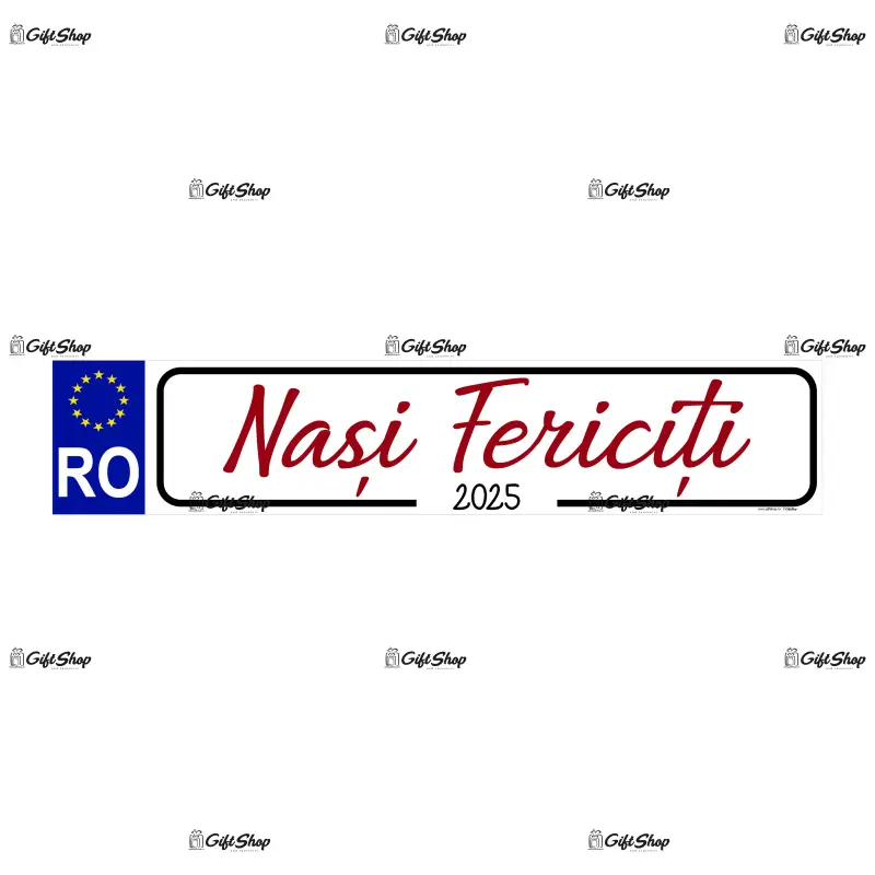 Nasi fericiti, indicator masina, 200x60 mm, model 1